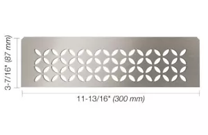 Schluter SHELF-N - Floral Design - Brushed Stainless Steel - SNS1D5EB - Picture 1 of 1