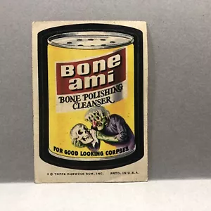 1970s Topps Wacky Packages Series White Back Sticker Bone Ami - Picture 1 of 2