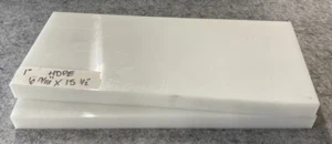 (2pz) STOCK FOGLIO PIATTO HDPE NATURALE spessore 1” 1.000” x 6.8125” x 15.500” - Foto 1 di 1