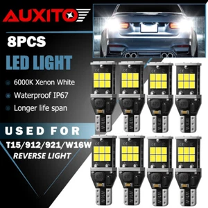 8X 921 LED Reverse Light Canbus Error Free 912 T15 W16W Backup Bulb 2400LM White - Picture 1 of 12