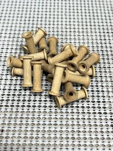 Lot Of 20 Miniature Wooden Spools, Spindles 1” Long X 3/8” Diameter For Crafts - Picture 1 of 5