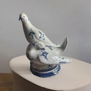 Meiselman Imports Ceramic Bird Figurine E Series Signed Blue/White Italy Vintage - Picture 1 of 8