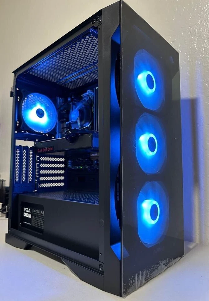 Custom RGB Gaming Desktop PC Intel Core i7 3.40 Quad 32 GB SSD Nvidia RTX 4060 - Image 1 of 4