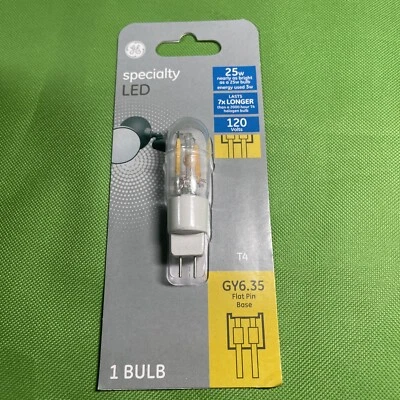GE LED Bulb 3 Watt Replaces 25W 250 Lumens #93129030 T4 GY6.35 Bi Pin M5 - Image 1 of 2