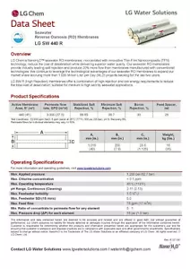 LG SW 440 R Sea Water Membrane 8" x 40" LG Chem - Picture 1 of 1