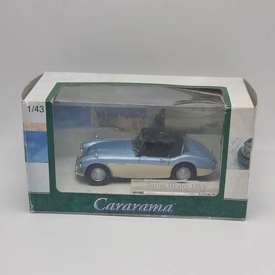 Cararama escala 1/43 Die Cast Austin Healey 100/6 dos tonos azul y crema Foto 1 de 4