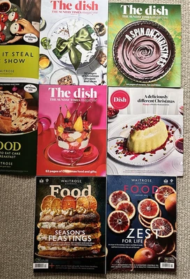 6 x WAITROSE / TIMES Magazine ~ job lot bundle ~ Festive CHRISTMAS recipes food - Image 1 of 4