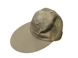 Vintage Trucker Snap Back Longbill Hat Cap Fly Fishing Beige Made in USA - Picture 1 of 5