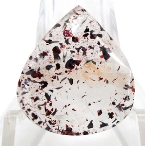 25.00 Ct Lepidocrocite Super Seven Quartz Pear Cabochon Loose Gemstone 21x19x8mm - Picture 1 of 2