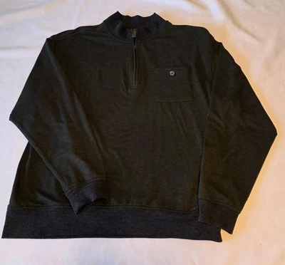 Camisa para hombre Pebble Beach Performance 1/4 cremallera LS - verde profundo - L - bolsillo frontal Foto 1 de 4