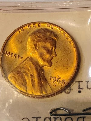 1968 S Lincoln Memorial Cent, Minor Double Die Shift error - Image 1 of 2