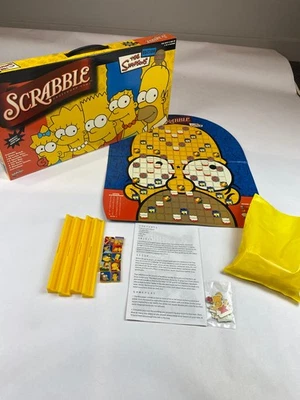 Scrabble The Simpsons Edition Borders Exclusive Complete 2007 Crossword Game - Image 1 of 4