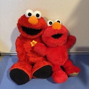 Elmo Menge 2 EXTRA Plüsch & Tickle Me - funktioniert nicht SIEHE BILDER a269/a262 Posten# - Bild 1 von 12