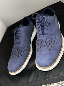 Herren Oxford-Schuhe Cole Haan Zerogrand Flügelspitze Oxford gefüttert Gr. 10,5 Marineblau C23806 - Bild 1 von 14
