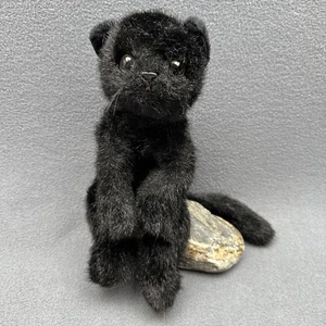 Ty Classic Beanie Babies 1996 gato negro carbón felpa con ojos marrones SIN ARCO - Imagen 1 de 11