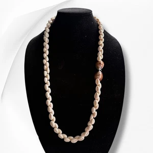 Collana conchiglie da spiaggia Cowrie Shell Puka 32” Tiki Luau Strand - Foto 1 di 9