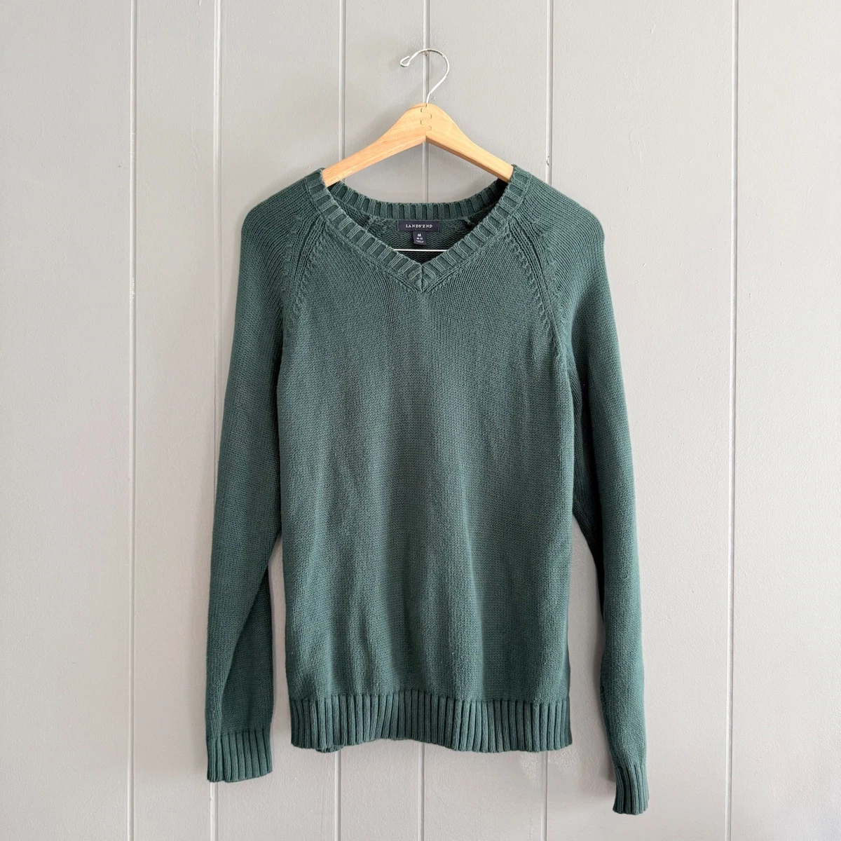 トップス 90s lands' end cotton sweater VTG 90s Land's End Women's Small 6-8 Peach Pink Cotton Knit