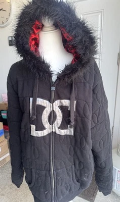 VINTAGE fur hooded DC jacket  - Image 1 of 4