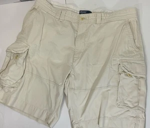 Vintage Polo Ralph Lauren große Herren Cargo Shorts Größe 42 x 9 weiß Baumwolle Sport - Bild 1 von 7