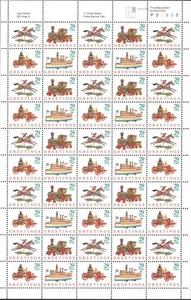 United States 29¢ Christmas Wood Toys Postage Stamp #2711-14 Full Sheet - Picture 1 of 1