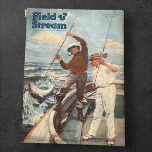 Vintage Field And Stream Magazine August 1923 Watson Cover Ocean Fishing - Picture 1 of 6