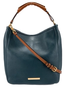 Bolso Hobo Marc Jacobs Softy Saddle Grande Azul Grueso Cuero Guijarro con Correa Larga - Imagen 1 de 14