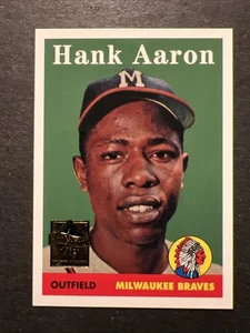 2000 Topps - Hank Aaron Reprints Hank Aaron #5 Limited Edition 1958 Topps - Picture 1 of 2