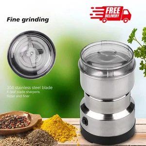 Electric Coffee Bean Grinder Nut Seed Herb Grind Spice Crusher Mill Blender - Picture 1 of 6