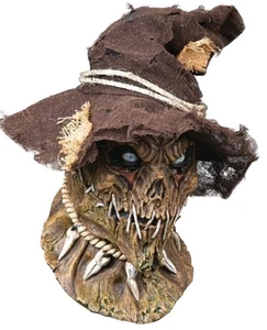 Possessed Scarecrow Halloween Adult Horror Latex Deluxe Mask Ghoulish - Picture 1 of 14