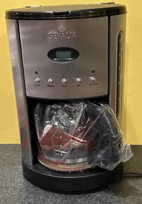 New Gevalia Kaffe CM500 12-Cup Programmable Coffee Maker Black Stainless - Image 1 of 4