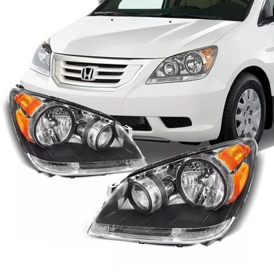 Par de faros negros para Honda Odyssey 2008-2010 izquierda y derecha nuevos Foto 1 de 4