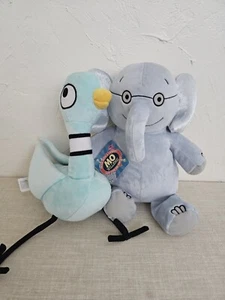 Don’t Let Pigeon Drive The Bus & Gerald Elephant Set 14" Plush Kohls MO WILLEMS - Picture 1 of 7