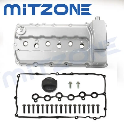 Cubierta de válvula de aluminio de actualización con kit de junta para VW CC Passat Touareg Audi Q7 3,6 L Foto 1 de 4