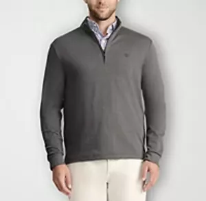 NEW Izod Golf 1/4 Zip Gray Long sleeve Golf Shirt Sweater Mens Sz XL - Picture 1 of 12