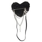 Pirate Eye-Patch Heart Shaped Eye Gothic Eyepatch with Chain Pendant
