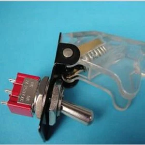 Cubierta de seguridad abatible + interruptor de palanca de bloqueo SPDT ENCENDIDO, ENCENDIDO, KXCW - Imagen 1 de 2