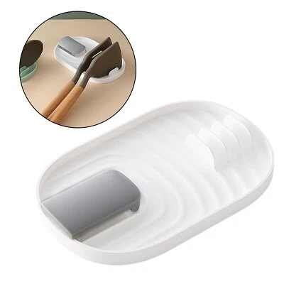 Pan Lid Holder, Spatula, Ladle, Tongs and Spoon Rest Shelf Lid Organizer Kitchen - Image 1 of 4