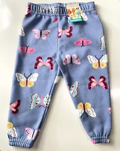 Garanimals Baby Girl Butterfly Print Fleece Joggers-Blue-18M-NWT Elastic Waist - Picture 1 of 13