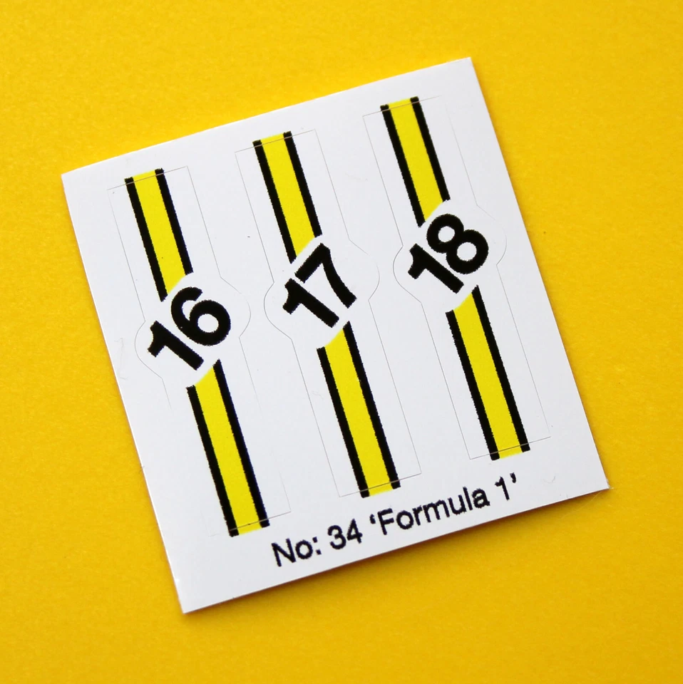 MATCHBOX SUPERFAST No.34 Formula 1 Racing Car sticker decal reproductions - Image 1 of 1