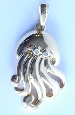 Original Pierre Lang Anhänger Krake goldfarben helle Steinchen 3,2x2,5cm - Bild 1 von 3