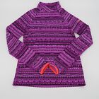 NIKE PRO Dri-Fit Girl's Purple Long Sleeve Side Neck Quarter Zip Shirt Size XL