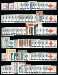 1963 Red Cross omnibus complete set of 108 stamps + 2 Miniature Sheets MNH. - Picture 1 of 2