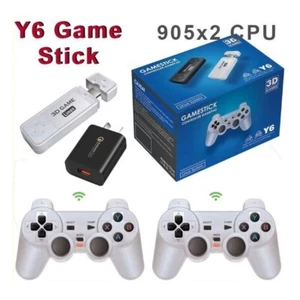 Powkiddy Game Stick Y6 HD Retro Game Console Upgrade version 2 AU Power adapter - Picture 1 of 10