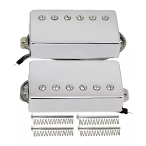 Fleor Alnico 5 Humbucker Gitarren-Pickup-Set Hals + Brücke für SG LP Gitarre Chrom - Bild 1 von 10