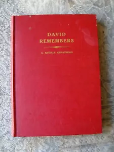 RARE! S. Estelle Greathead - David Remembers (signed) - hardcover - Imagen 1 de 9