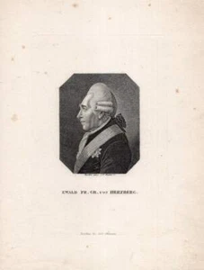 c1820 Ewald Friedrich von Hertzberg - Preussen Staatsmann Kupferstich-Porträt - Bild 1 von 1