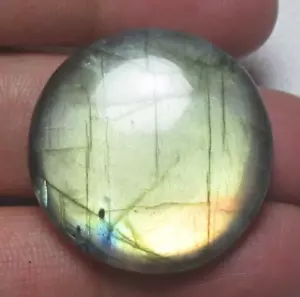 Natural Labradorite Round Cabochon 57.90 Cts Smooth Gemstone Cabochon J 4211 - Picture 1 of 5