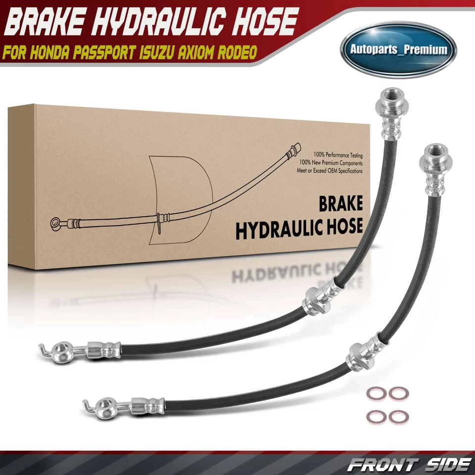 2x Manguera hidráulica de freno delantera izquierda y derecha para Honda Passport Isuzu Axiom Rodeo Foto 1 de 4