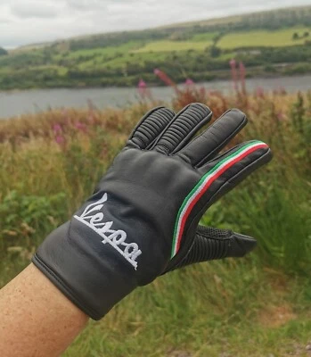 Vespa Scooter Rustic Black  Italian Leather PX GTS GTV LT LML GS Sprint  - Image 1 of 4