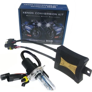55W H4 HID Hi/Lo Beam Motorcycle Motorbike Headlight Bulb Ballast Conversion Kit - Picture 1 of 6